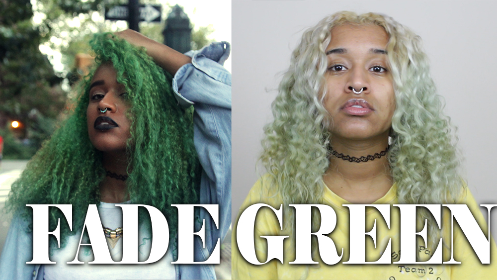 how to fade green hair dye how to strip green hair dye fade semipermanent dye hair tutorial blog post